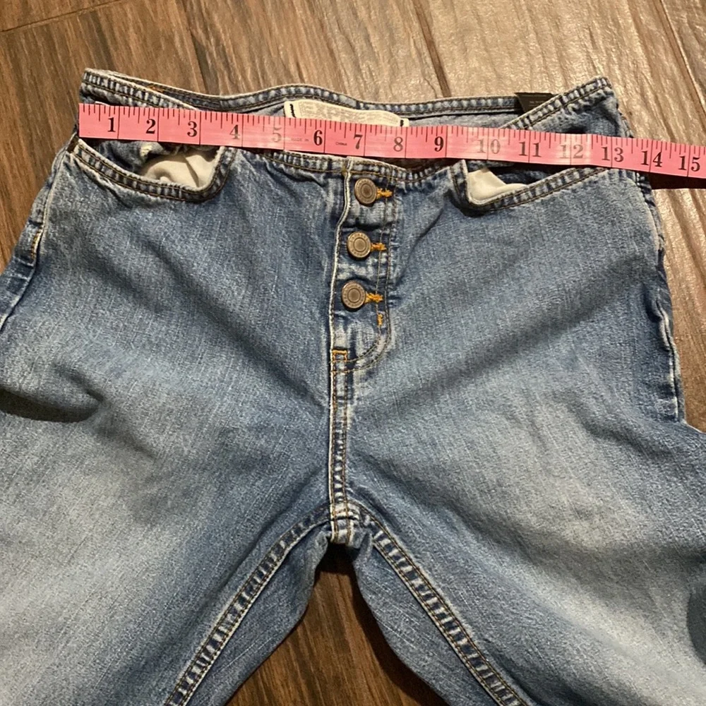 Express Hispter light wash flare jeans vintage 3/4